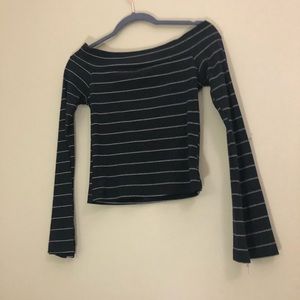 Off-The-Shoulder Striped Top